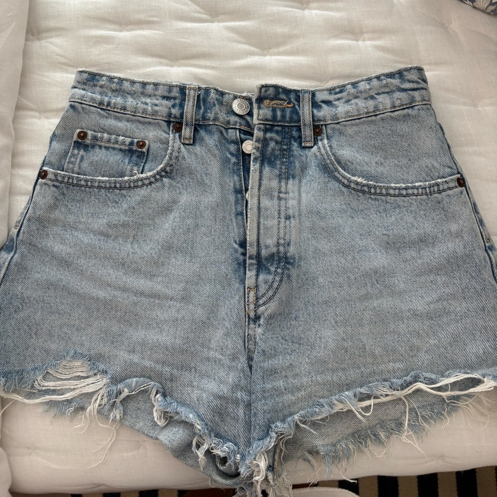 Zara Light Blue Jean Shorts